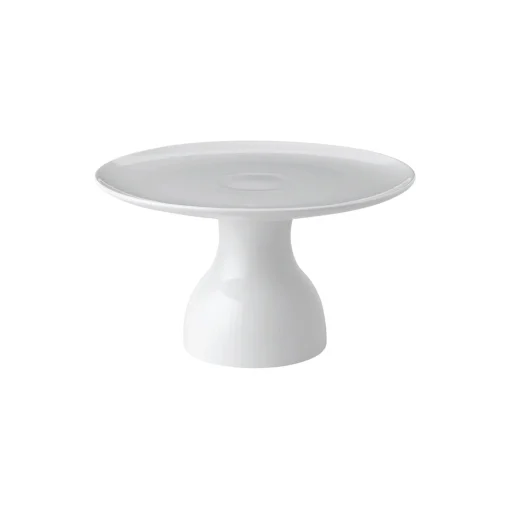 Royal Copenhagen Hvid Riflet fad på fod Ø 20 cm