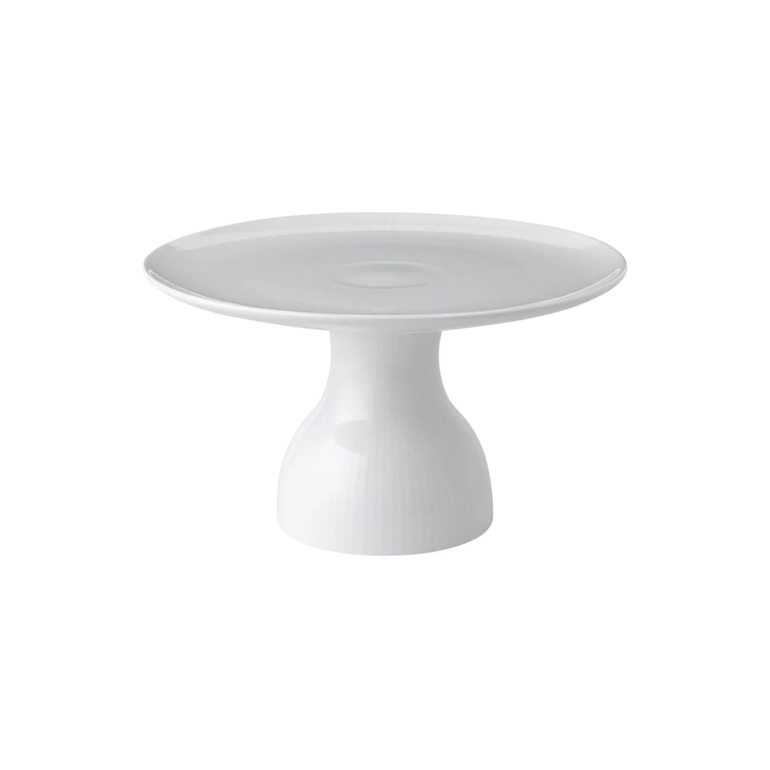 Royal Copenhagen Hvid Riflet fad på fod Ø 20 cm