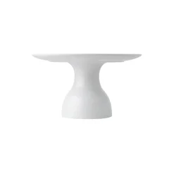 Royal Copenhagen Hvid Riflet fad på fod Ø 20 cm