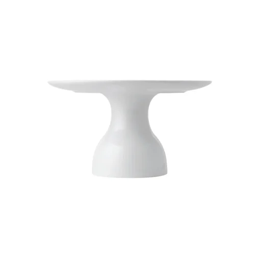 Royal Copenhagen Hvid Riflet fad på fod Ø 20 cm