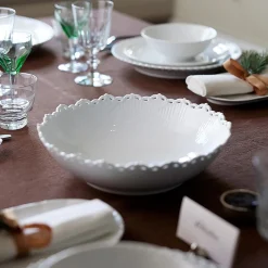 Royal Copenhagen Hvid Riflet Helblonde Skål