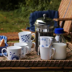 Royal Copenhagen Hvid Riflet krus 38 cl, 2 stk