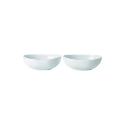 Royal Copenhagen Hvid Riflet oval skål 37 cl, 2 stk