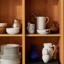 Royal Copenhagen Hvid Riflet oval skål 37 cl, 2 stk