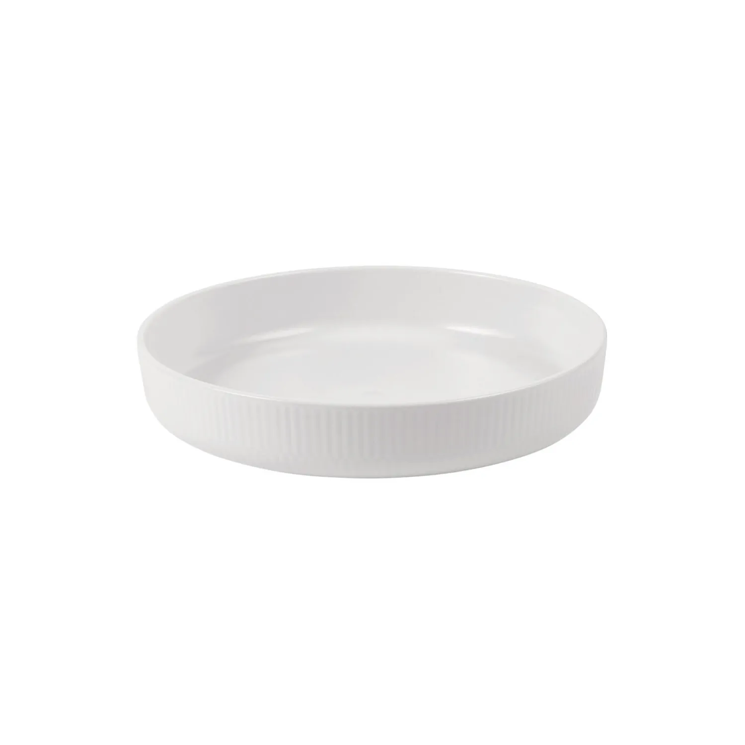 Royal Copenhagen Hvid Riflet ovnfast fad Ø 27 cm
