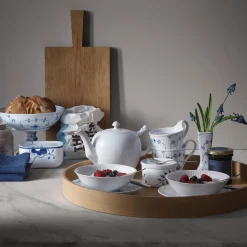 Royal Copenhagen Hvid Riflet skål 35 cl, 2 stk