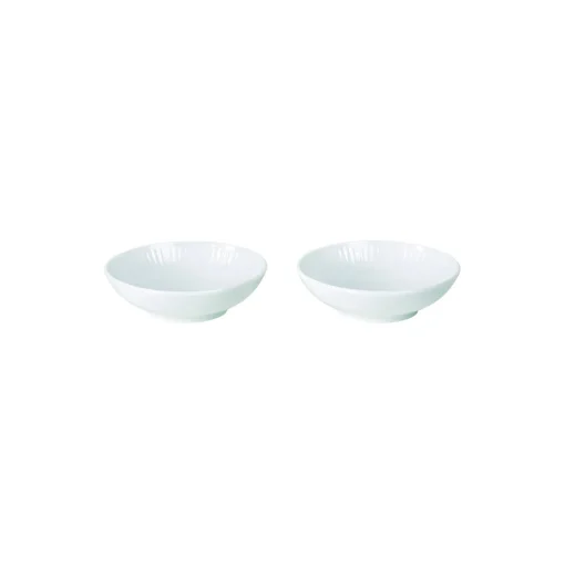 Royal Copenhagen Hvid Riflet skål 9 cl 2 stk