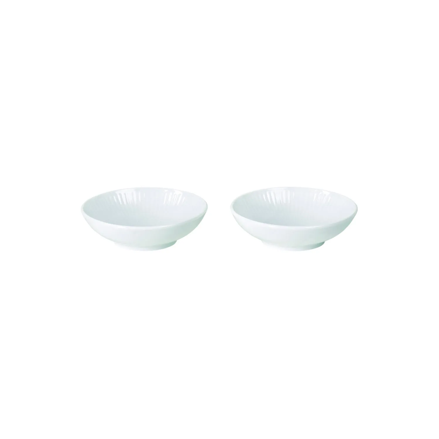 Royal Copenhagen Hvid Riflet skål 9 cl 2 stk