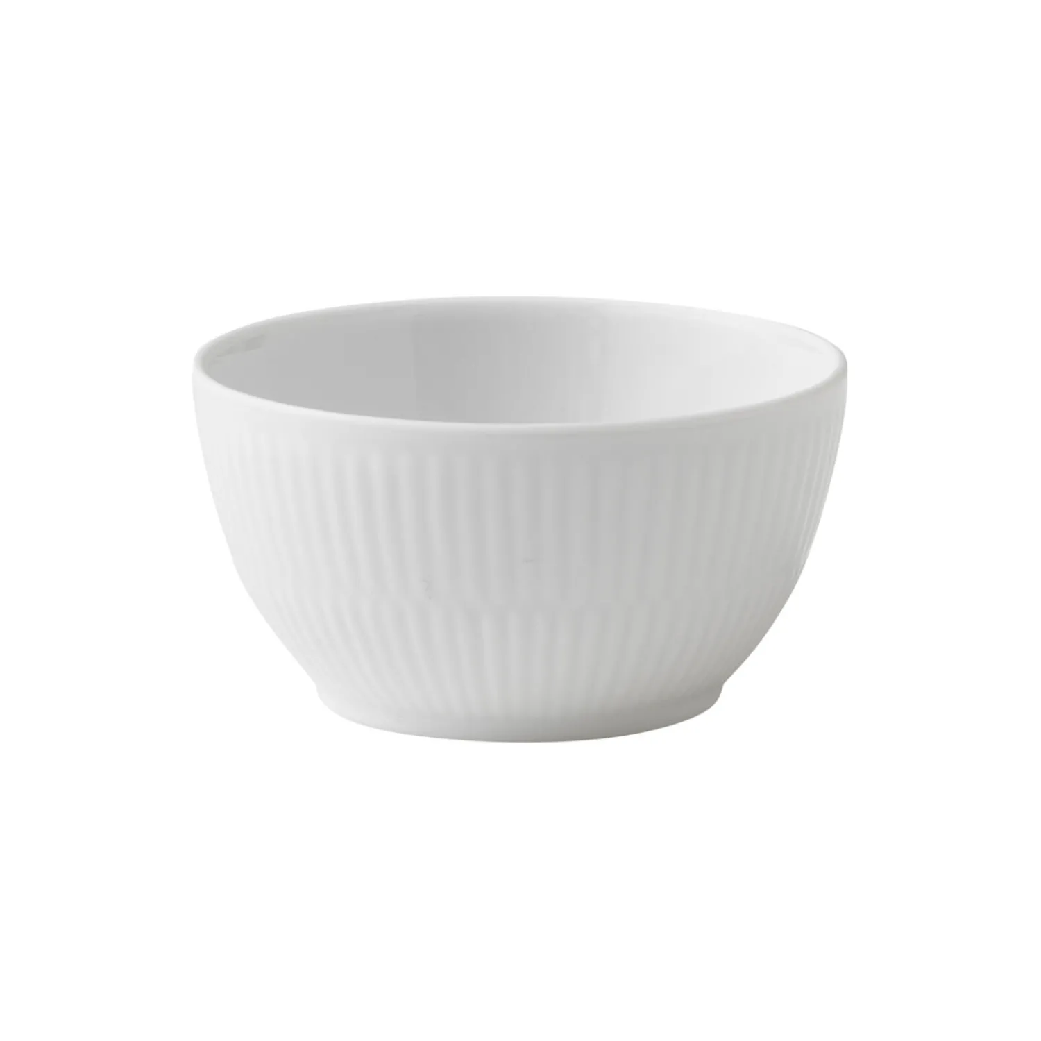 Royal Copenhagen Hvid Riflet sukkerskål 15 cl