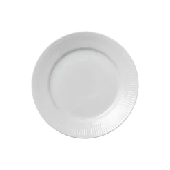 Royal Copenhagen Hvid Riflet tallerken Ø 19 cm
