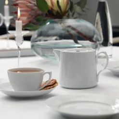 Royal Copenhagen Hvid Riflet tekande 75 cl