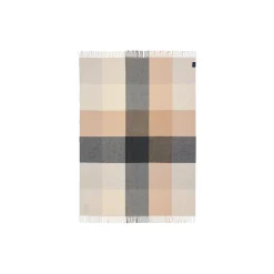 Lexington Icons CheckedRecycledWoolThrow, white/beige/grey