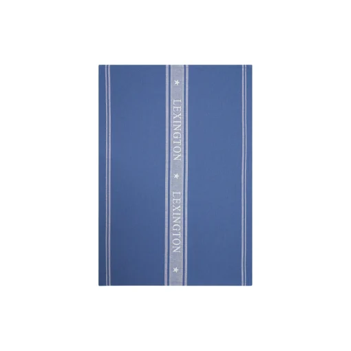 Lexington Icons Cotton Jacquard Star viskestykke, blue/white