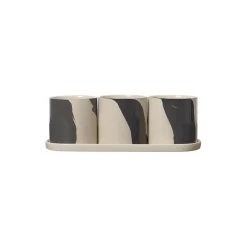 Ferm Living Inlay Herb Pots, sand/brown
