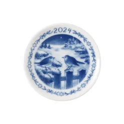 Royal Copenhagen Juleplakette 2024: Fugle i sneen