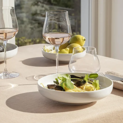 Georg Jensen KOPPEL dyb tallerken 21 cm, hvid