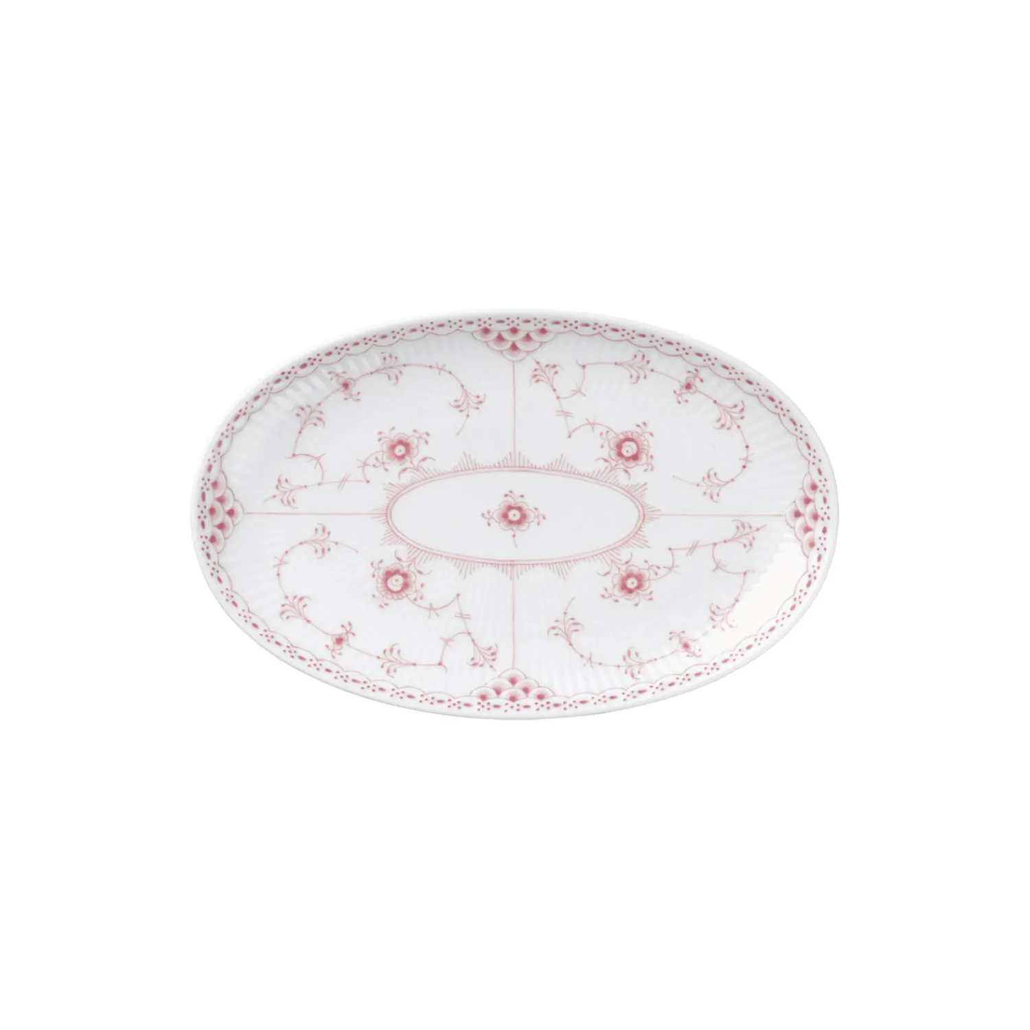 Royal Copenhagen Koral Musselmalet Halvblonde asiet oval 23,5 cm