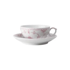 Royal Copenhagen Koral Musselmalet Halvblonde kop med underkop 20 cl