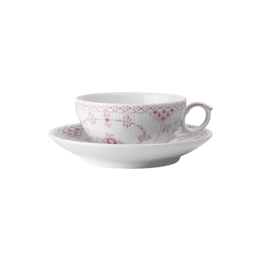 Royal Copenhagen Koral Musselmalet Halvblonde kop med underkop 20 cl