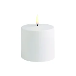 Uyuni Lighting LED Outdoor Pillar Candle 8 cm, white