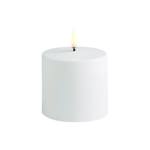 Uyuni Lighting LED Outdoor Pillar Candle 8 cm, white