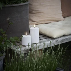 Uyuni Lighting LED Outdoor Pillar Candle 13 cm, white