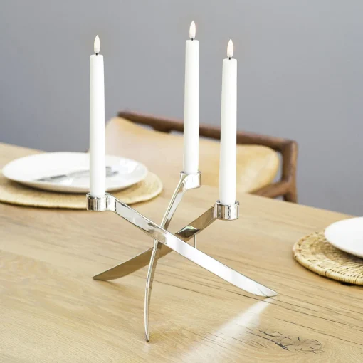 Uyuni Lighting LightArch Standard Taper Candleholder 3 pcs, chrome