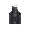 Lexington Linen/Cotton Apron, black/white