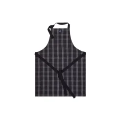 Lexington Linen/Cotton Apron, black/white