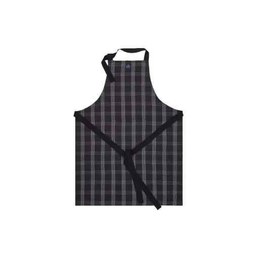 Lexington Linen/Cotton Apron, black/white