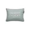 Lexington Logo Linen/Cotton Pillow, eucalyptus/white