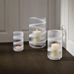 Lyngby Porcelæn Lyngby Vase, swirl hvid