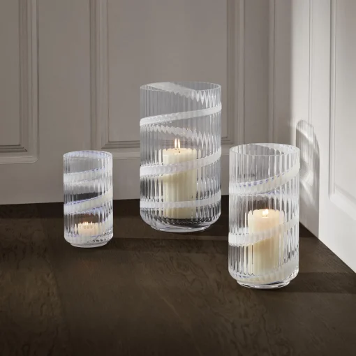 Lyngby Porcelæn Lyngby Vase, swirl hvid