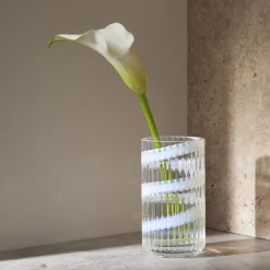 Lyngby Porcelæn Lyngby Vase, swirl hvid