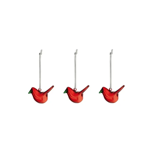Iittala Mini glasfugle 3 stk., rød
