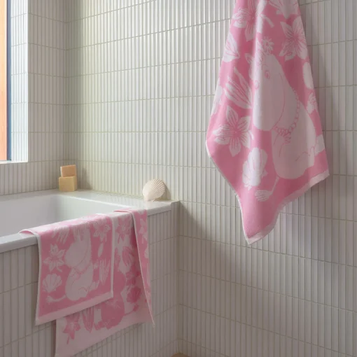 Moomin Arabia Mumi badehåndklæde seashells pink