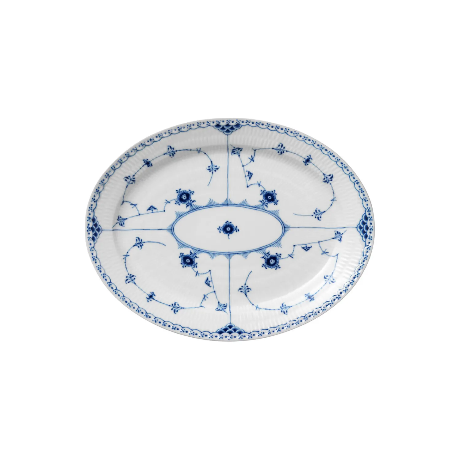 Royal Copenhagen Musselmalet Halvblonde fad 36,5 cm