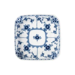 Royal Copenhagen Musselmalet Halvblonde firkantet tallerken 10,5 cm