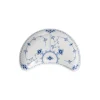 Royal Copenhagen Musselmalet Halvblonde halvmåneformet fad 22 cm