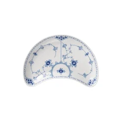 Royal Copenhagen Musselmalet Halvblonde halvmåneformet fad 22 cm
