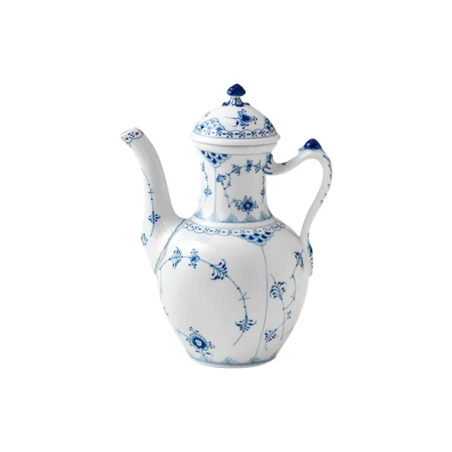 Royal Copenhagen Musselmalet Halvblonde Kaffekande med låg