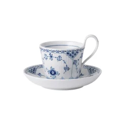 Royal Copenhagen Musselmalet Halvblonde kop med underkop 17 cl