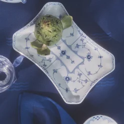 Royal Copenhagen Musselmalet Halvblonde Rektangulært fad
