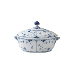 Royal Copenhagen Musselmalet Halvblonde terrin med låg 200 cl