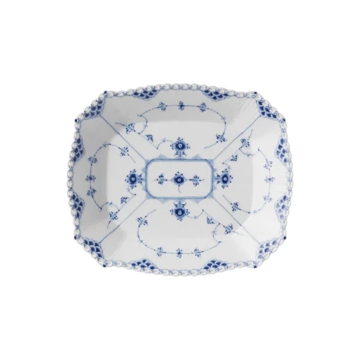 Royal Copenhagen Musselmalet Helblonde firkantet fad 26 cm