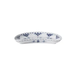 Royal Copenhagen Musselmalet Helblonde halvmåneformet asiet 22 cm