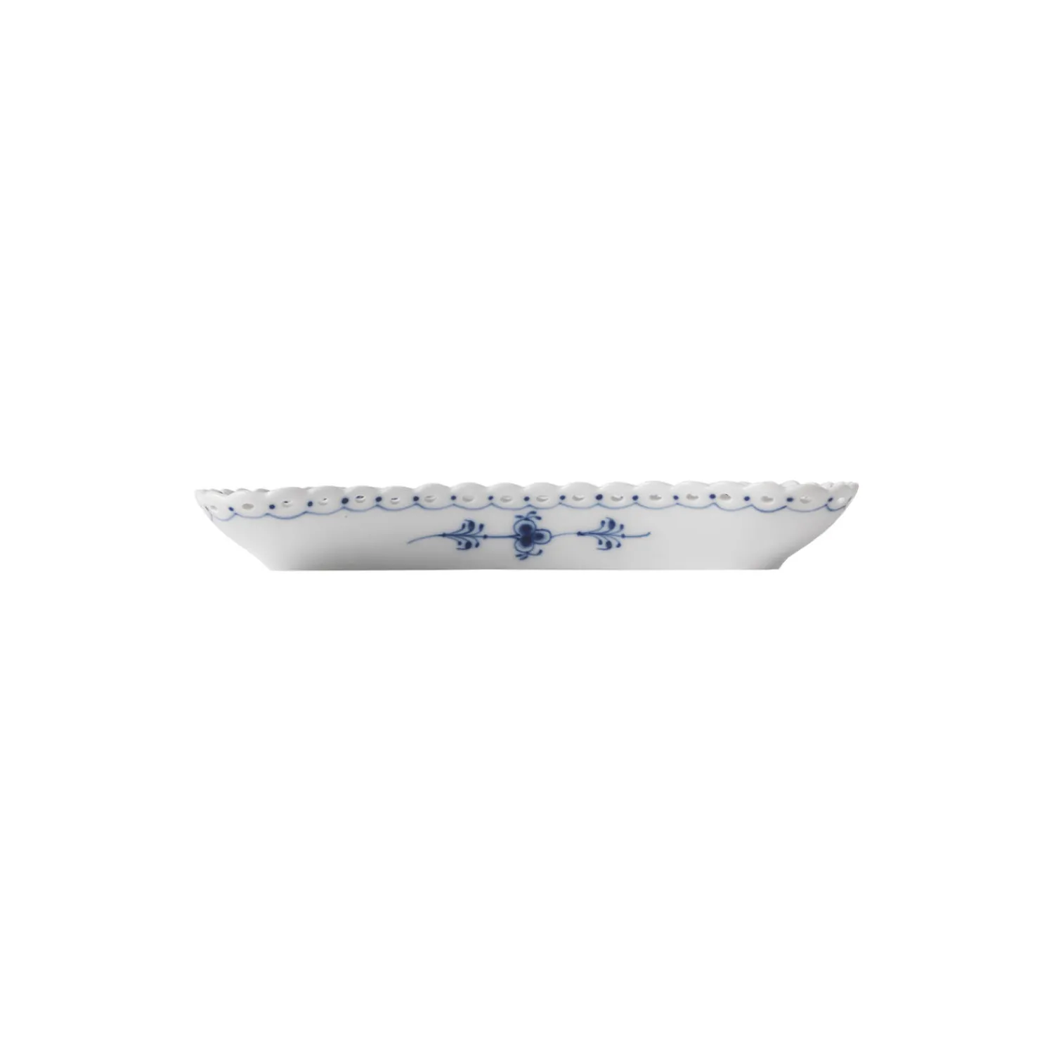 Royal Copenhagen Musselmalet Helblonde halvmåneformet asiet 22 cm