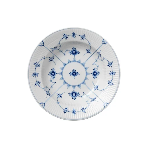 Royal Copenhagen Musselmalet Riflet dyb tallerken Ø 23 cm