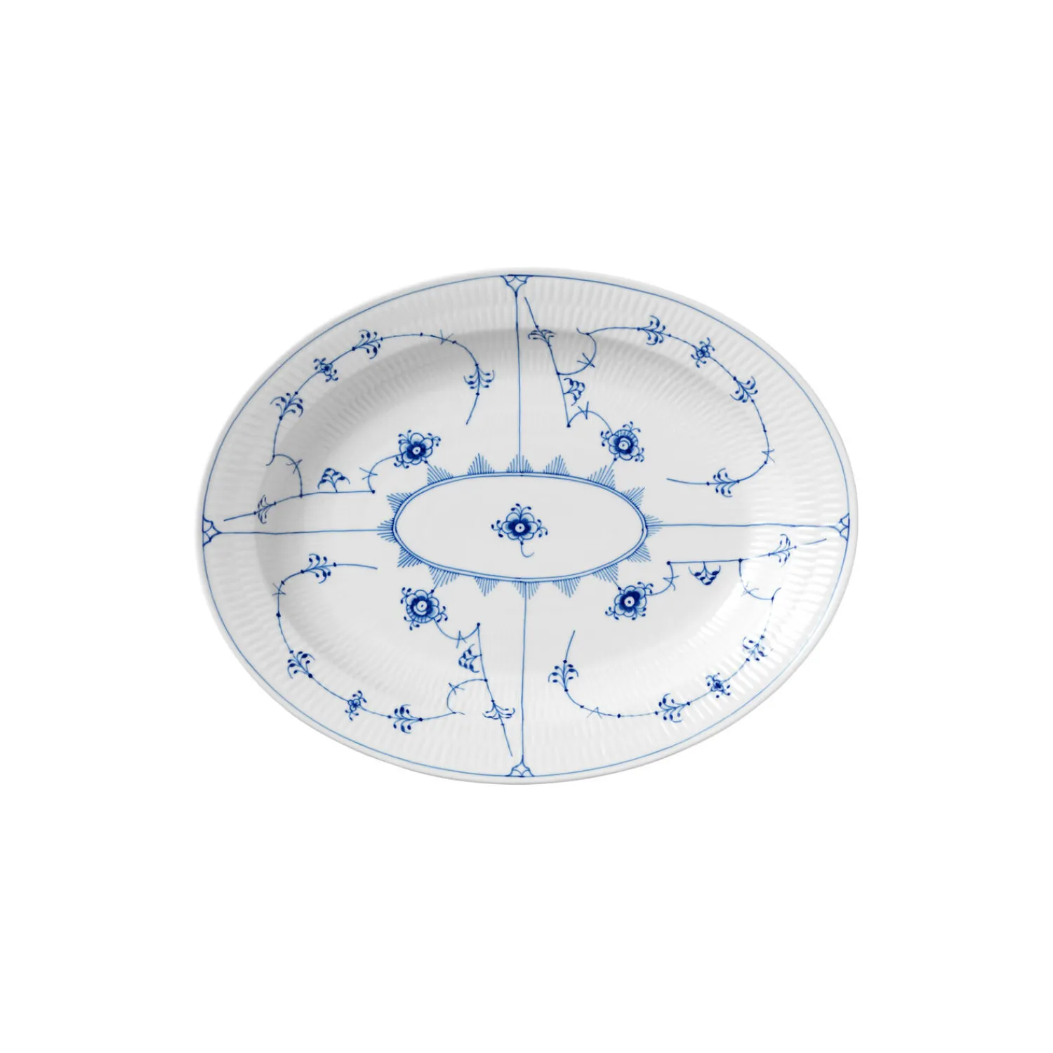 Royal Copenhagen Musselmalet Riflet fad 36,5 cm