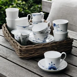 Royal Copenhagen Musselmalet Riflet højhankskop 33 cl